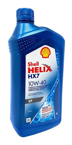 Aceite Semi Sintentico 10w40 Shell Helix Hx7 - Api Sn - 1l