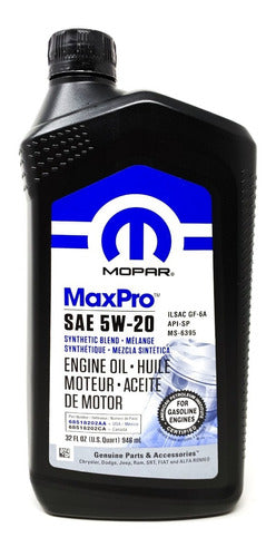 Aceite De Motor 5w20 Original Mopar Maxpro Jeep Chrysler Usa