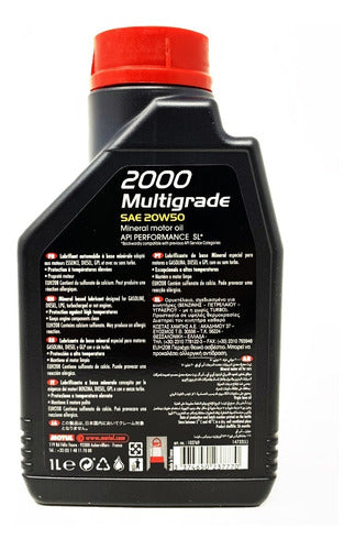 Aceite Motor 20w50 Mineral Motul Original France 2000