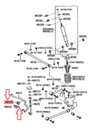 Goma Buje Barra Estabilizadora Trasera Meru 4Runner 2000 - 2002 Prado 5VZ - TENACITY (ASBTO1082)